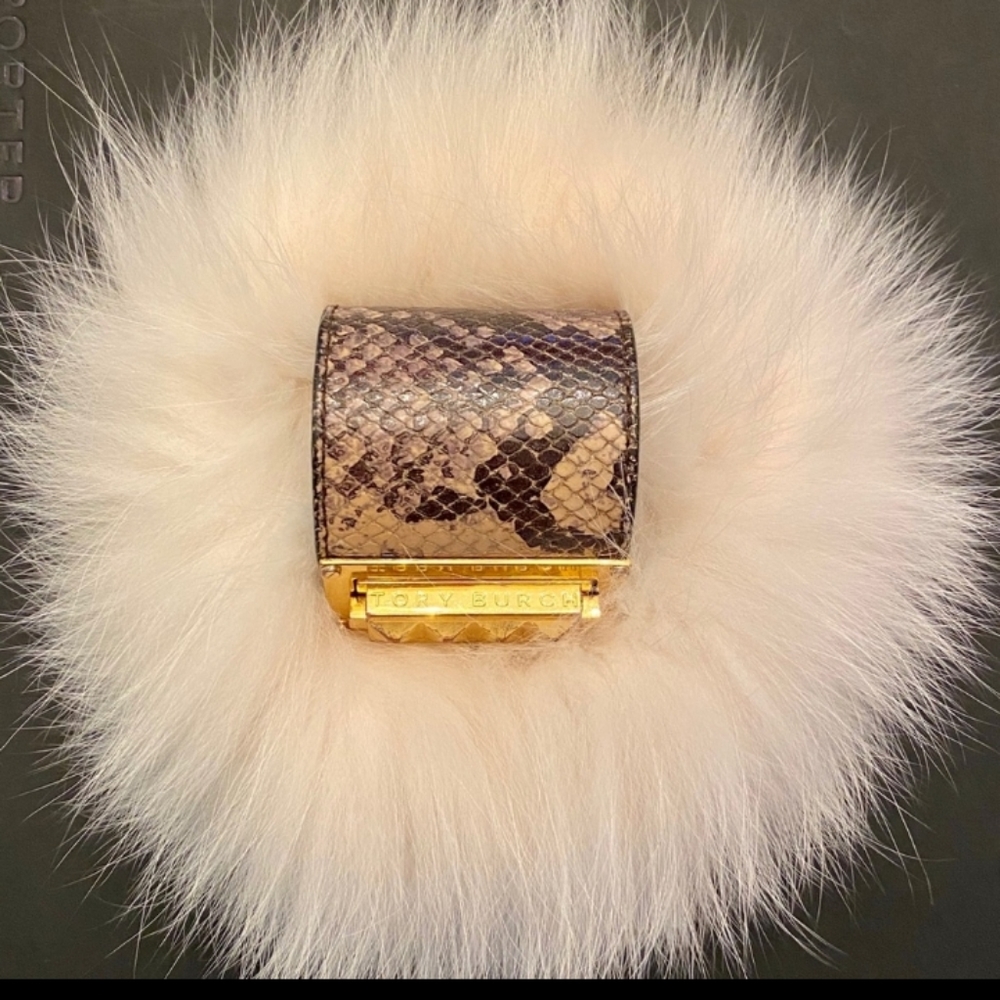 Tory Burch Cuff Snakeskin and Gold Studd - Picture 8 of 12